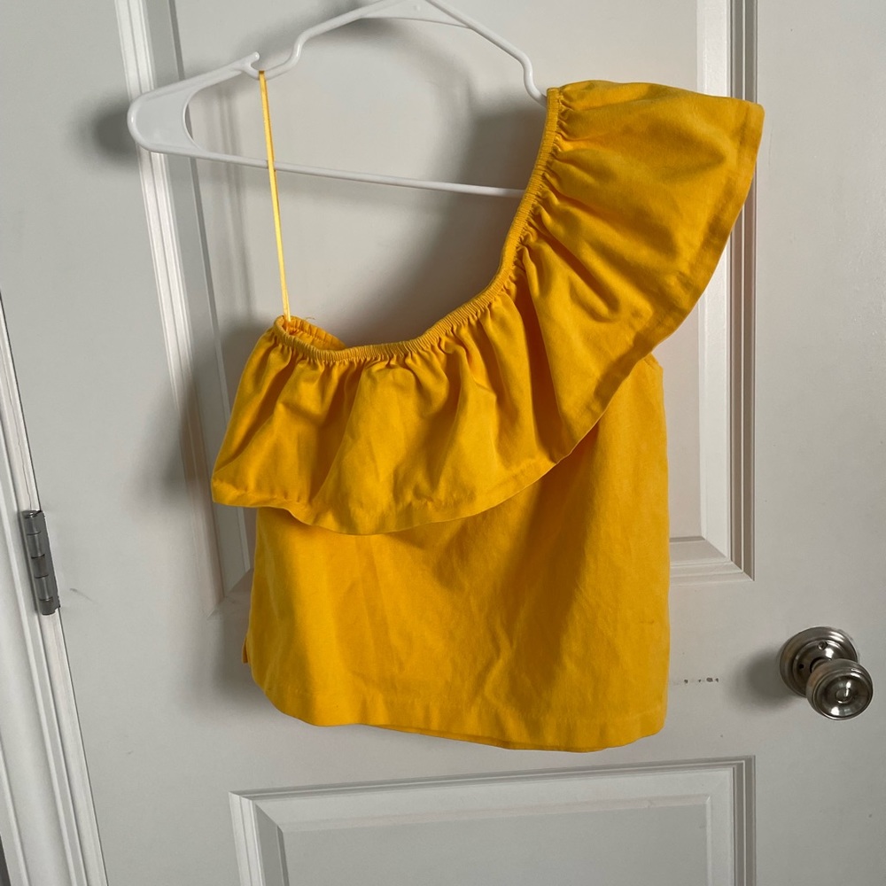 J.Crew One Shoulder ruffle top